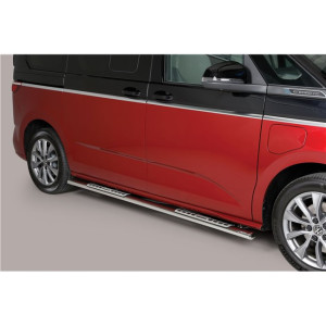 Misutonida Marchepieds | Volkswagen Multivan 21- 5-p | Protections latérales design acier inoxydable brillant