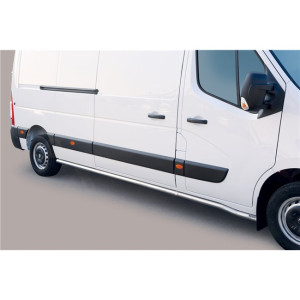 Misutonida Barres latérales | Opel Movano 19-21 4-p | Protection latérale acier inoxydable brillant