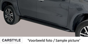 Misutonida Barres latérales | Opel Movano 19-21 4-p | Protection latérale noir mat